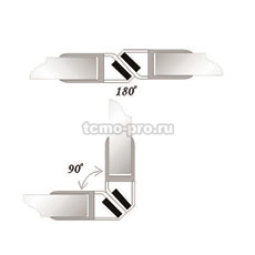 SN114-008А-8 Профиль магнитный 8 мм 2.2 метра 90,180 гр