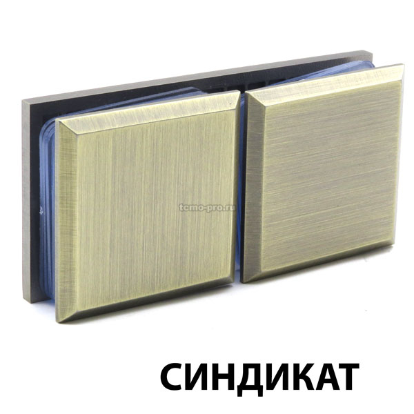 КН038-304 Коннектор 180 гр AISI 304 стекло-стекло