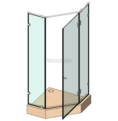 SN600-0051 Душевая кабинка трапеция вариант 1