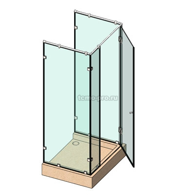 SN600-0102 стеклянная душевая перегородка