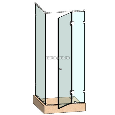 SN600-0013 Cтеклянная душевая перегородка  угловая