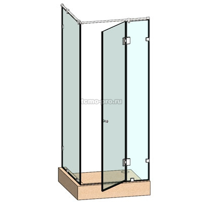 SN600-0013 Cтеклянная душевая перегородка  угловая