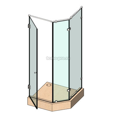 SN600-0054  Душевая кабинка трапеция