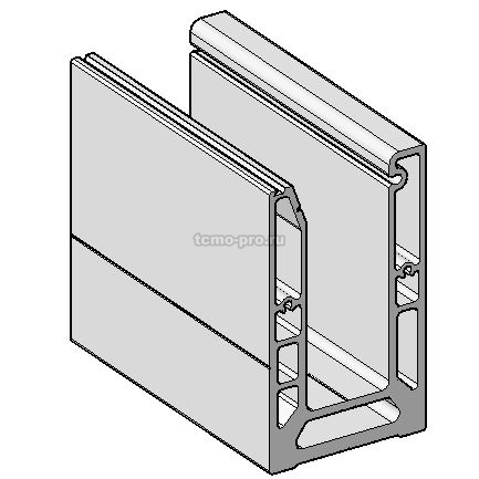 0883-12 Профиль s-102  (база)  для стеклянных ограждений 6000мм