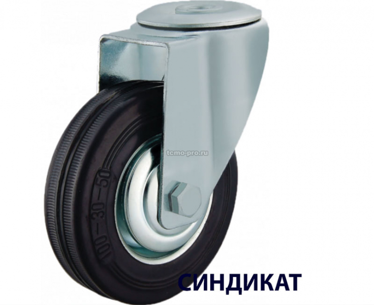 Z01-04-125-314B M12 Колесо промышленное поворотное под болт М12 125 мм