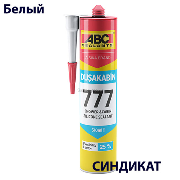 7772809010 ABC 777 Shover&Cabinet, Герметик силиконовый санитарный, 280 мл, белы